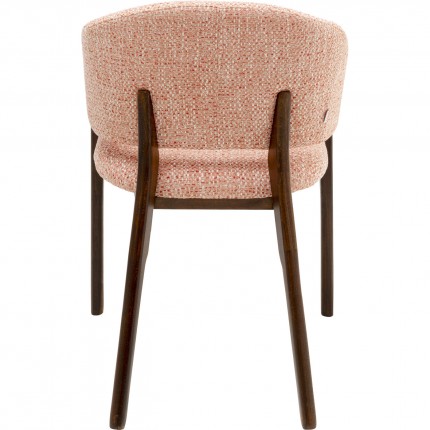 Chair with armrests August Melange pink Kare Design