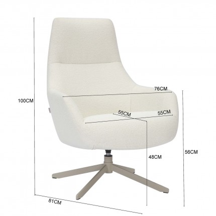 Swivel Armchair Mimi Maze Kare Design