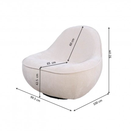 Swivel Armchair Ovo fuchsia Kare Design
