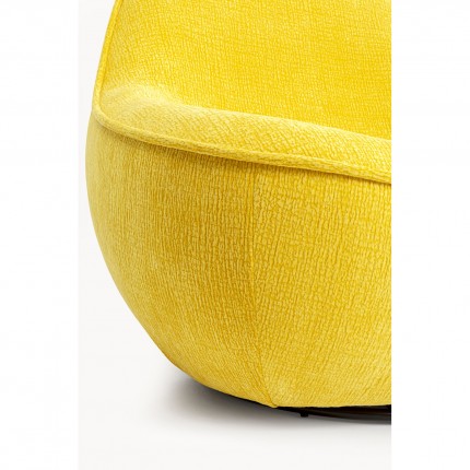 Draaifauteuil Ovo geel Kare Design