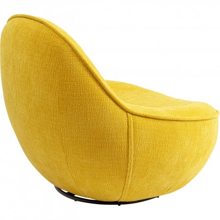 Draaifauteuil Ovo geel Kare Design