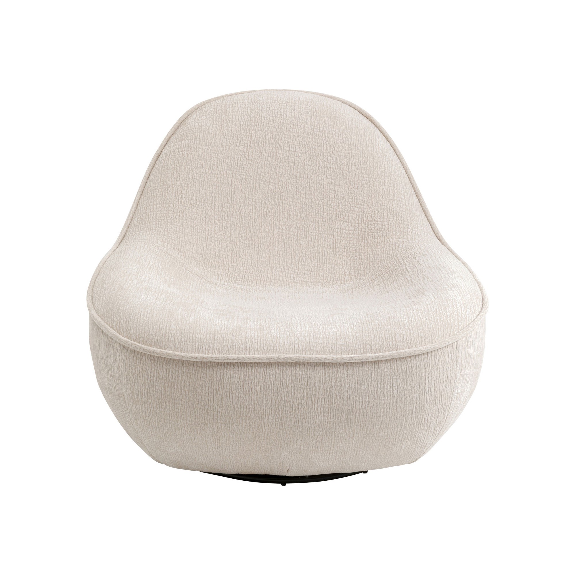 Fauteuil pivotant Ovo crème 99cm