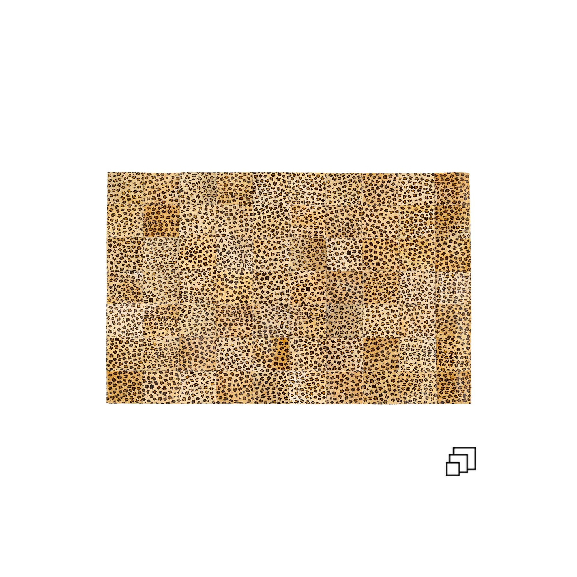 Vloerkleed luipaard vierkanten Kare Design