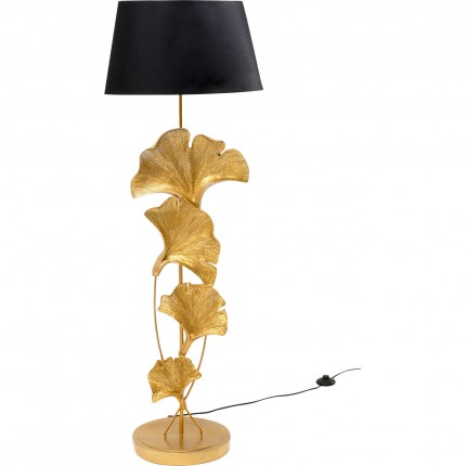 Vloerlamp ginkgobladeren 129cm goud Kare Design