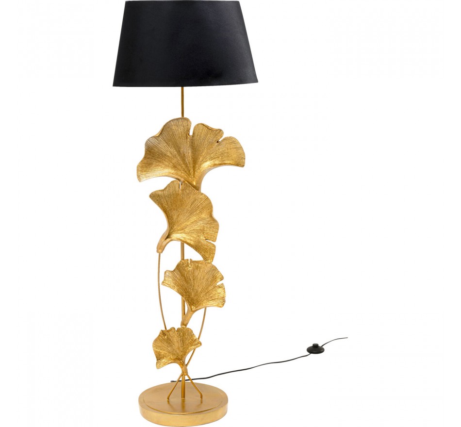 Vloerlamp ginkgobladeren 129cm goud Kare Design
