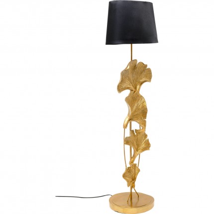 Vloerlamp ginkgobladeren 129cm goud Kare Design