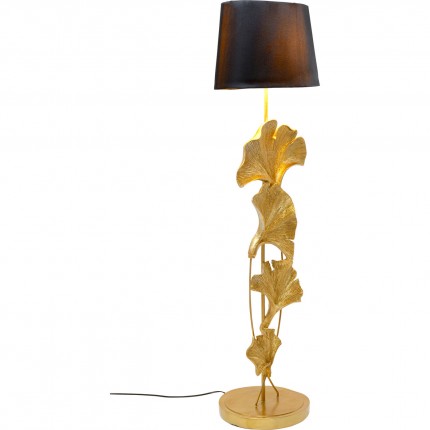 Vloerlamp ginkgobladeren 129cm goud Kare Design