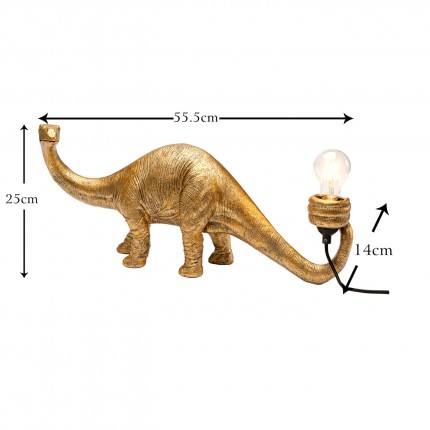 Tafellamp dinosaurus goud Kare Design