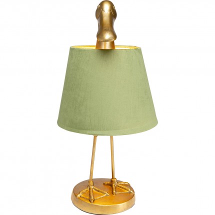 Tafellamp eend goud en groen Kare Design