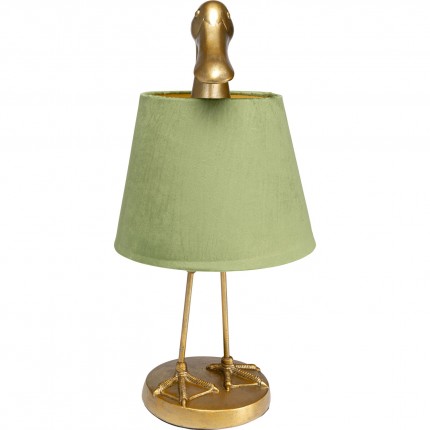 Tafellamp eend goud en groen Kare Design