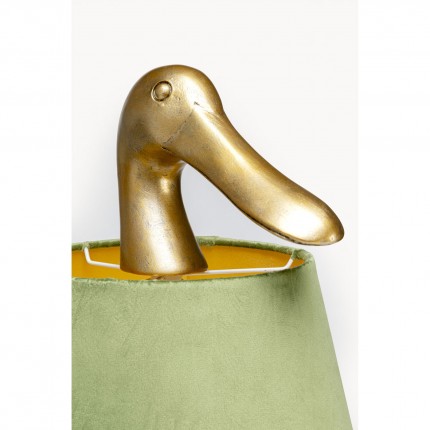 Tafellamp eend goud en groen Kare Design