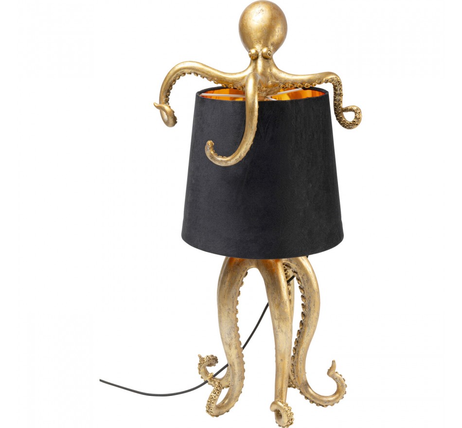Tafellamp octopus goud en zwart 60cm Kare Design