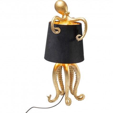Table Lamp octopus gold and black 60cm Kare Design