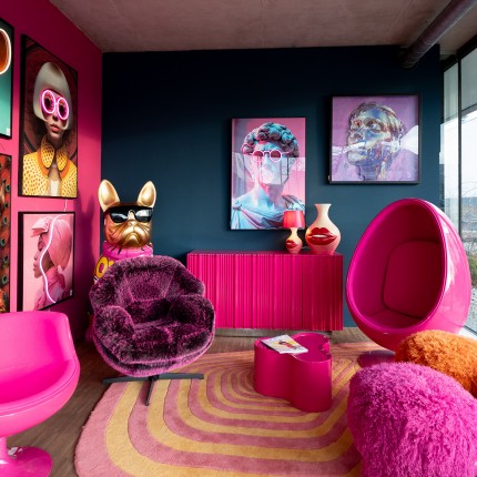 Draaifauteuil Cutie paars Kare Design