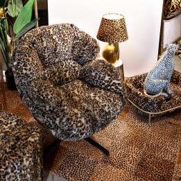 Draaifauteuil Cutie luipaard Kare Design