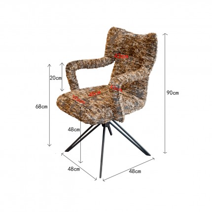 Swivel Chair with armrests Chrissy Kare Design