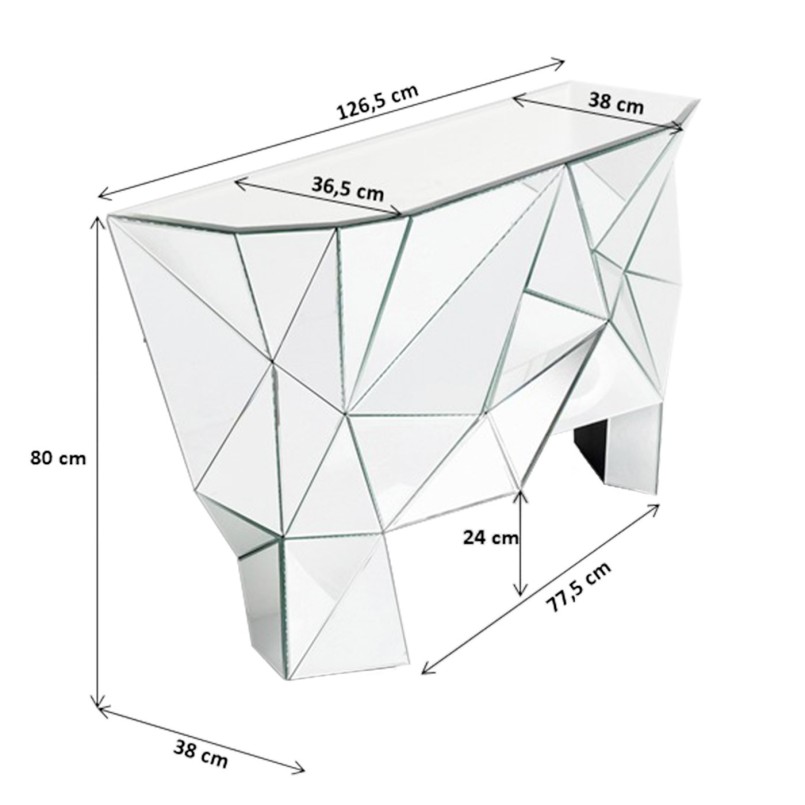 Modern mirror console - Prisma - Kare Design