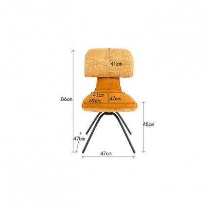 Draaistoel Helli oker Kare Design