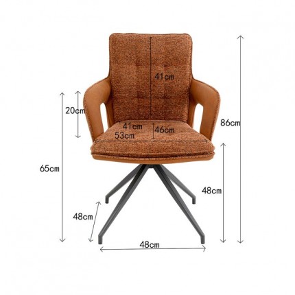 Swivel Chair with armrests Sandro Kare Design