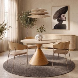 Vloerkleed Boucara Ø250cm grijs Kare Design