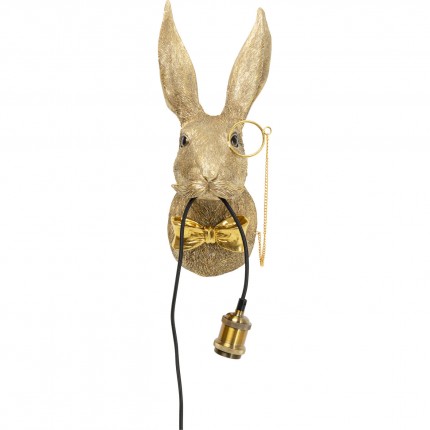 Wandlamp konijn gentleman goud Kare Design