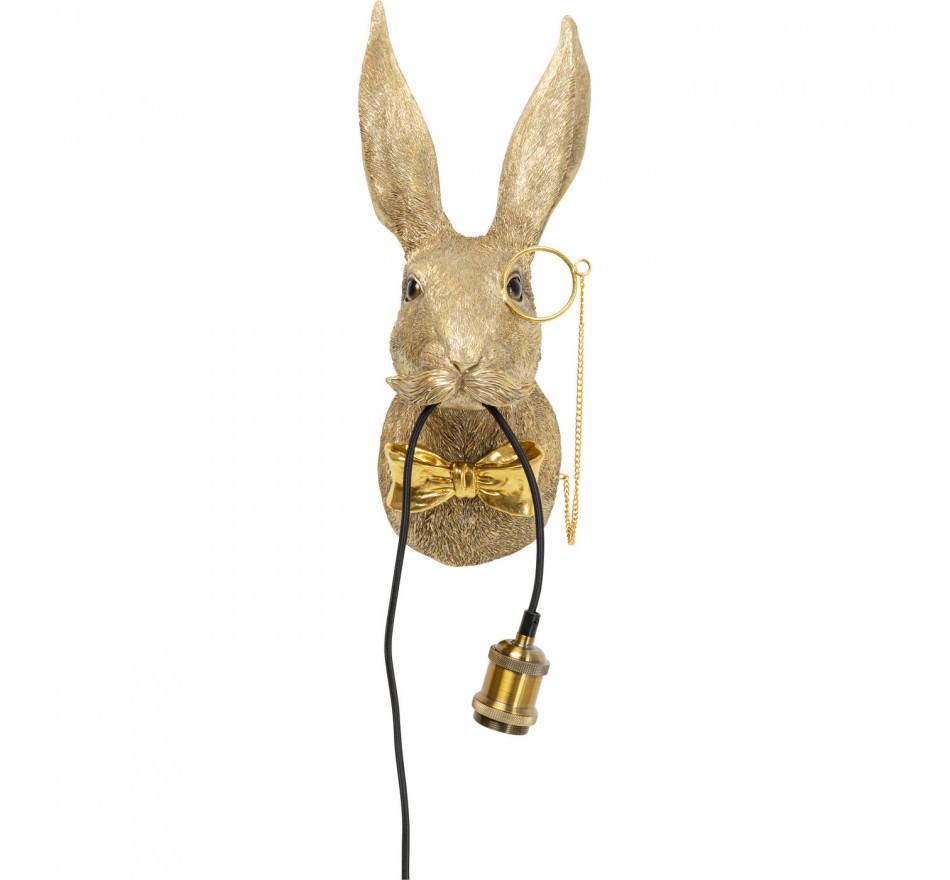 Wandlamp konijn gentleman goud Kare Design