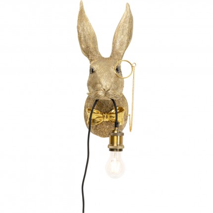 Wall Lamp rabbit gentleman gold Kare Design