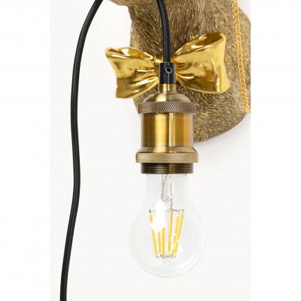 Wandlamp konijn gentleman goud Kare Design