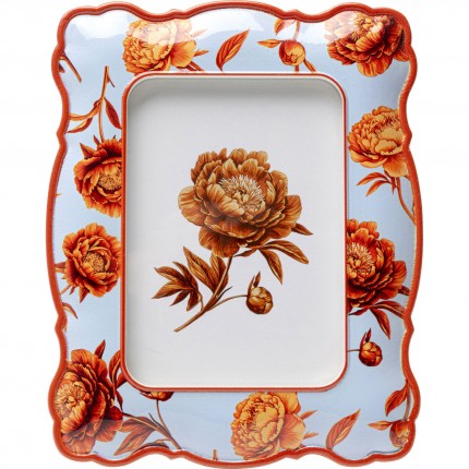 Picture Frame peonies 21x26cm light blue Kare Design