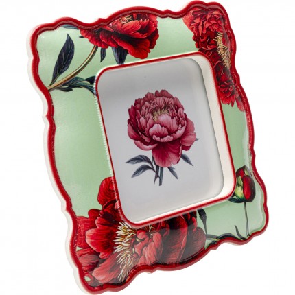Picture Frame peonies 17x17cm green Kare Design