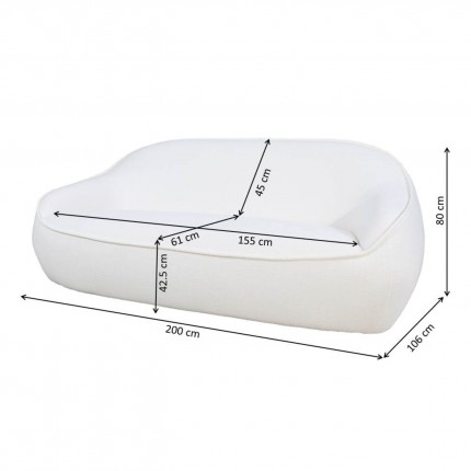Sofa Lumi 2-Seater cream Kare Design