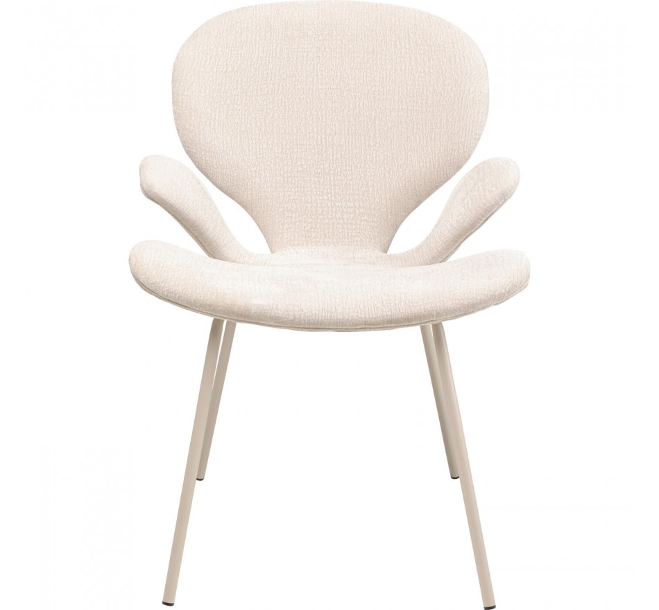 Stoel met armleuningen Soft Blossom creme Kare Design
