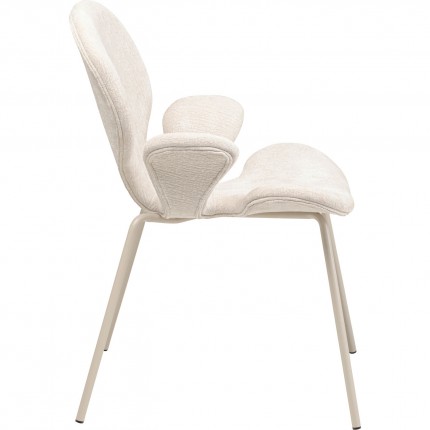 Stoel met armleuningen Soft Blossom creme Kare Design