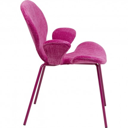 Chair with armrests Soft Blossom pink Kare Design