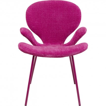 Stoel met armleuningen Soft Blossom roze Kare Design