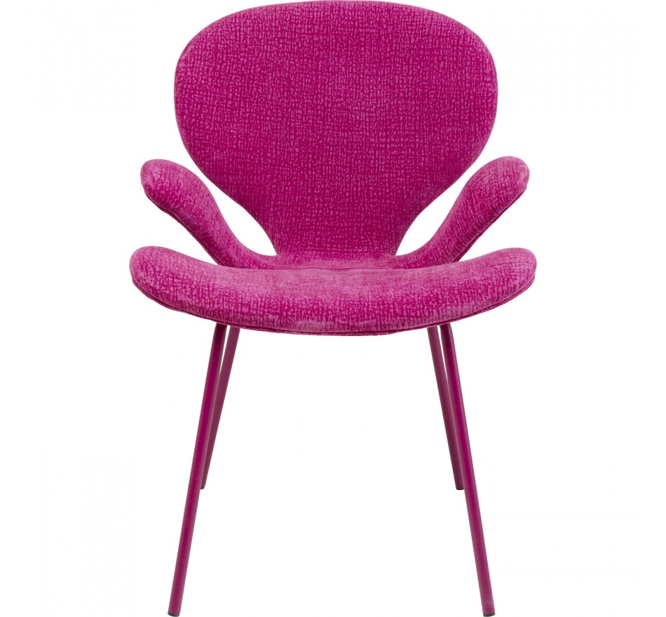 Stoel met armleuningen Soft Blossom roze Kare Design
