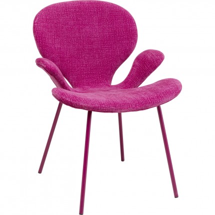 Stoel met armleuningen Soft Blossom roze Kare Design
