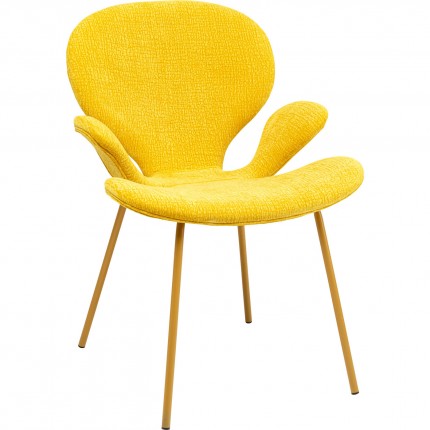 Stoel met armleuningen Soft Blossom geel Kare Design