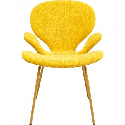 Stoel met armleuningen Soft Blossom geel Kare Design