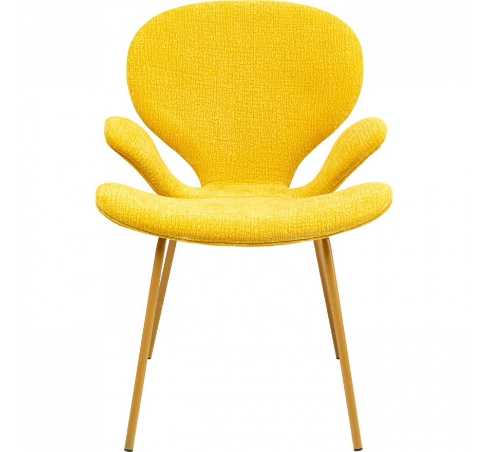 Stoel met armleuningen Soft Blossom geel Kare Design