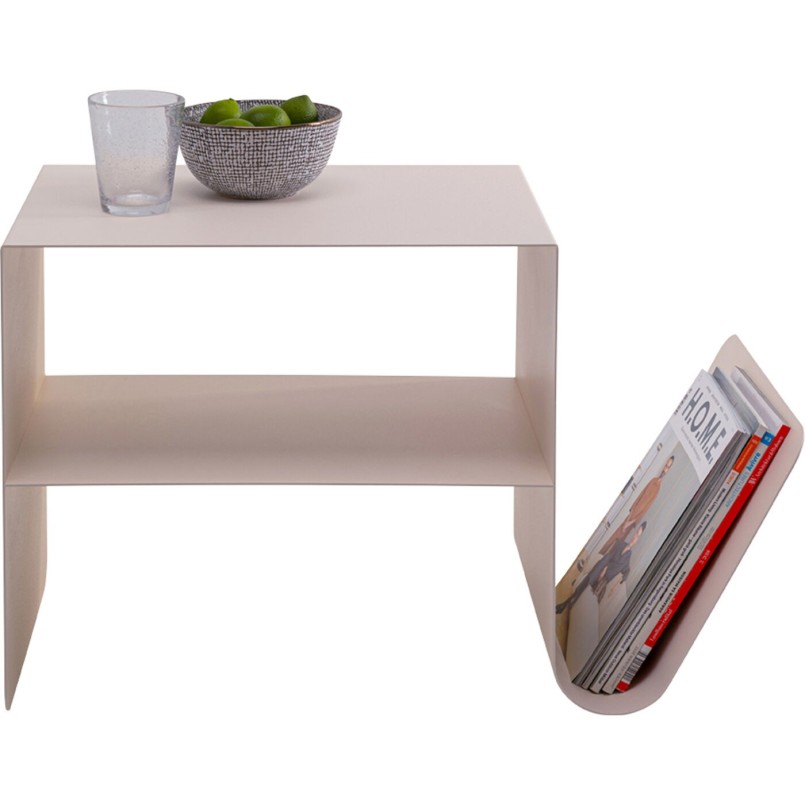 Bijzettafel Lounge News creme Kare Design