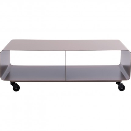 TV board Lounge on wheels taupe Kare Design