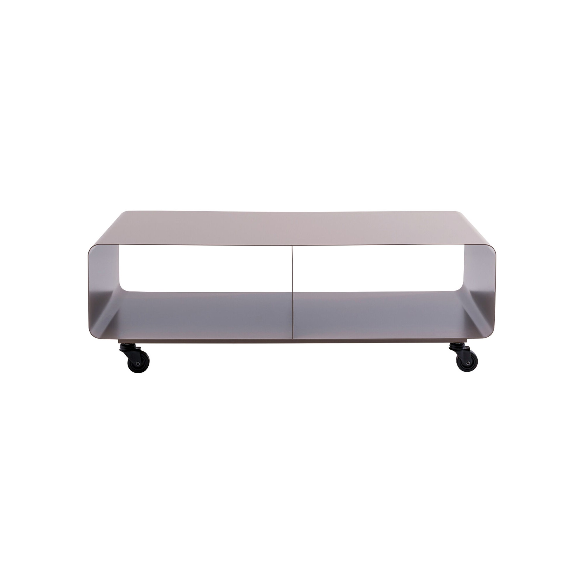 TV board Lounge on wheels taupe Kare Design
