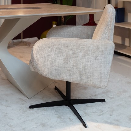 Draaistoel met armleuningen Tabea beige Kare Design