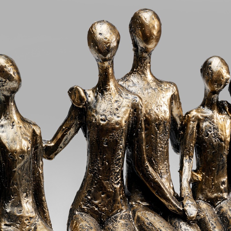 Family decoration sitting on a bronze polyresin bench - Kare Design