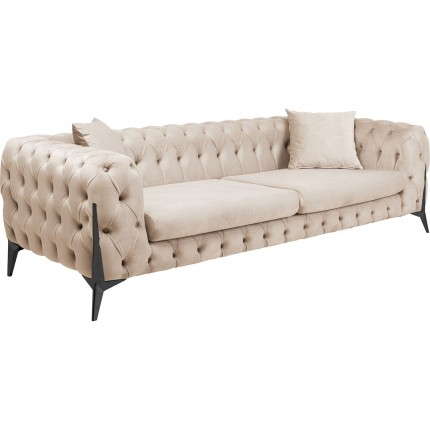 Sofa Bellissima 3-Zits Fluweel Beige Kare Design