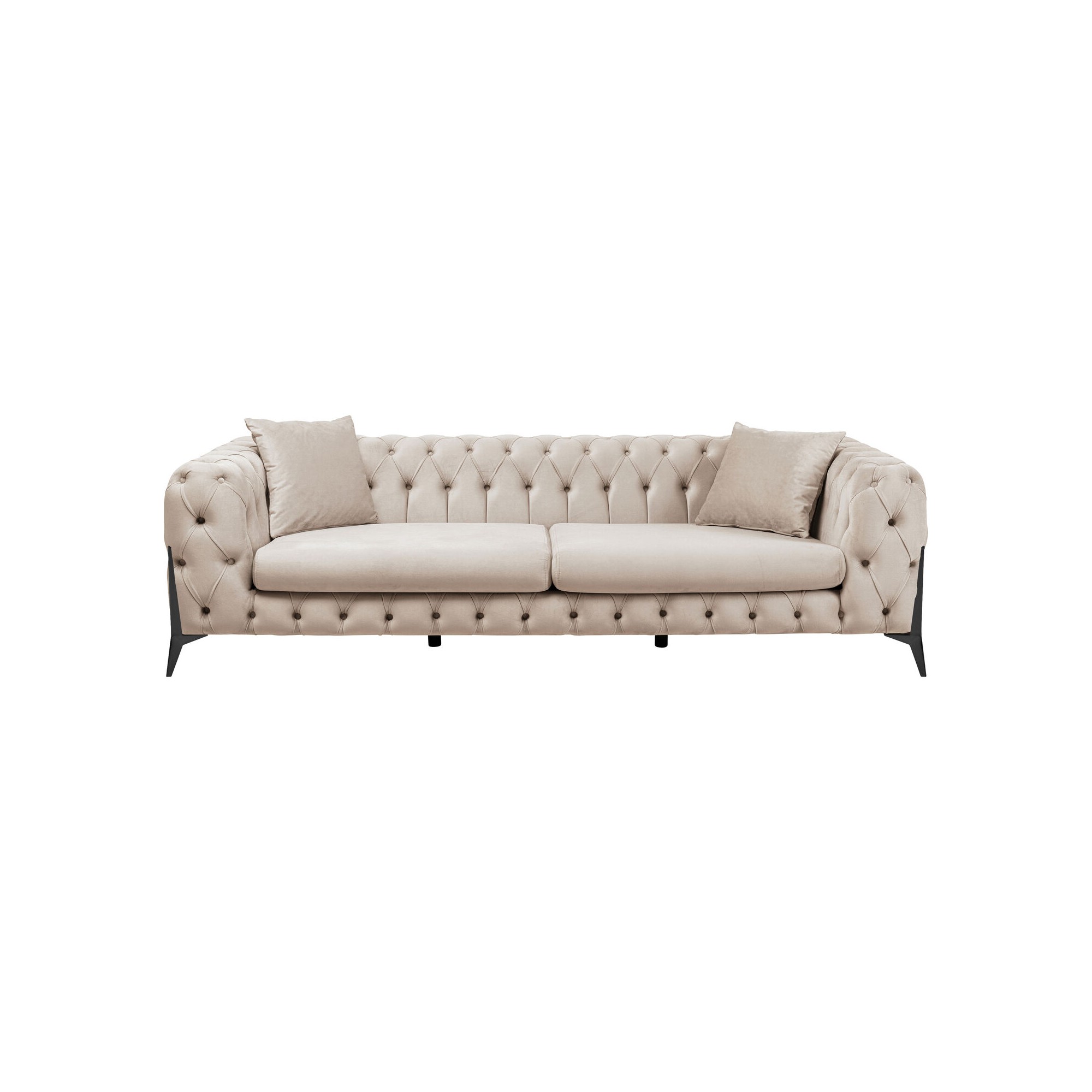 Sofa Bellissima 3-Zits Fluweel Beige Kare Design