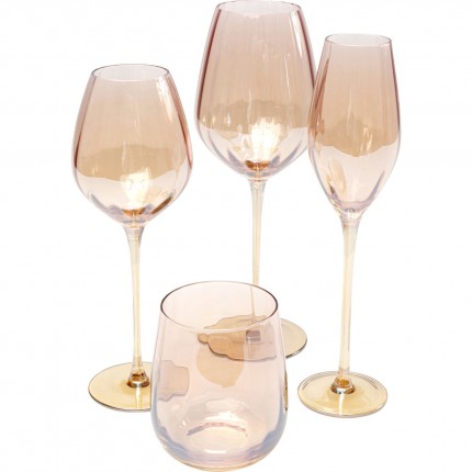 Red Wine Glass Bina Mocca (4/set) Kare Design