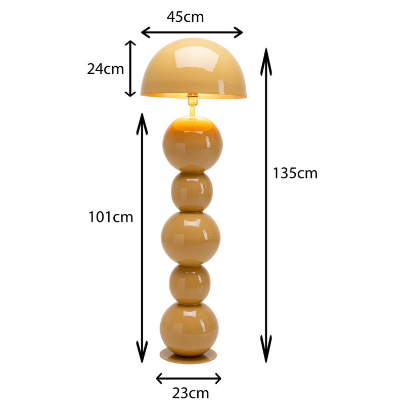Lampadaire Candy moutarde 135cm