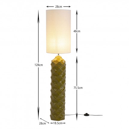 Vloerlamp Luma groen 128cm Kare Design